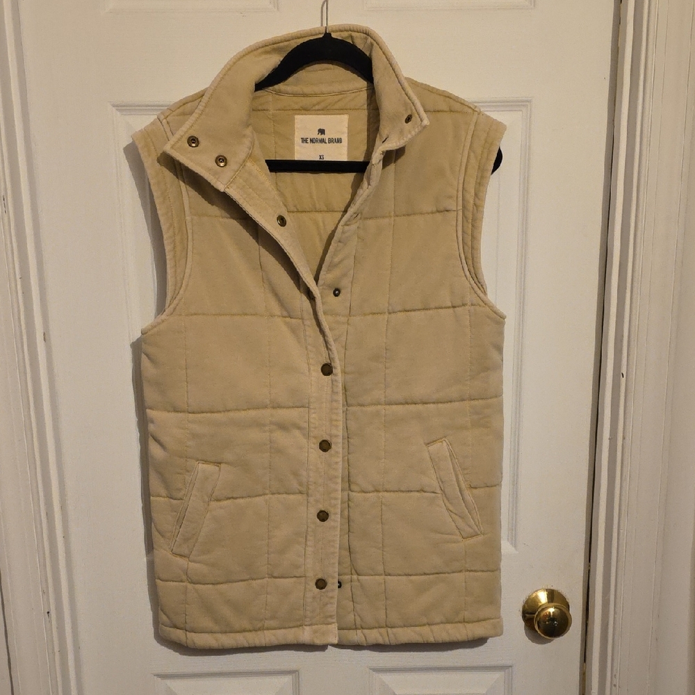 The Normal Brand Light Tan Quilted Vest